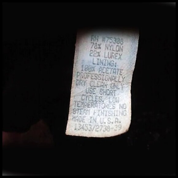 Vintage Black Lace Pants Bootcut with Sparkle, 80s Camp - Picture 8 of 16